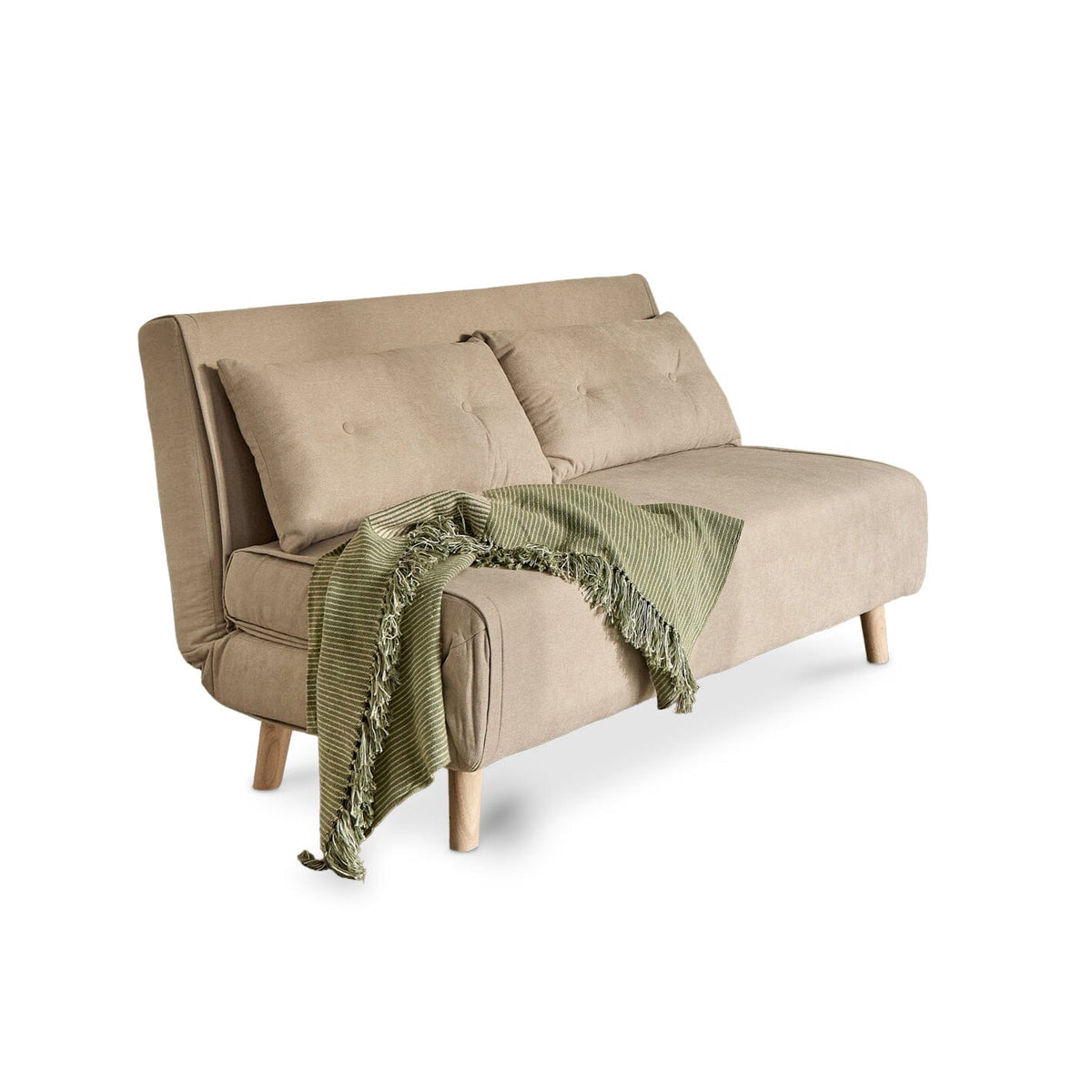 Una 2 Seater Double Sofa Bed - Soft Beige