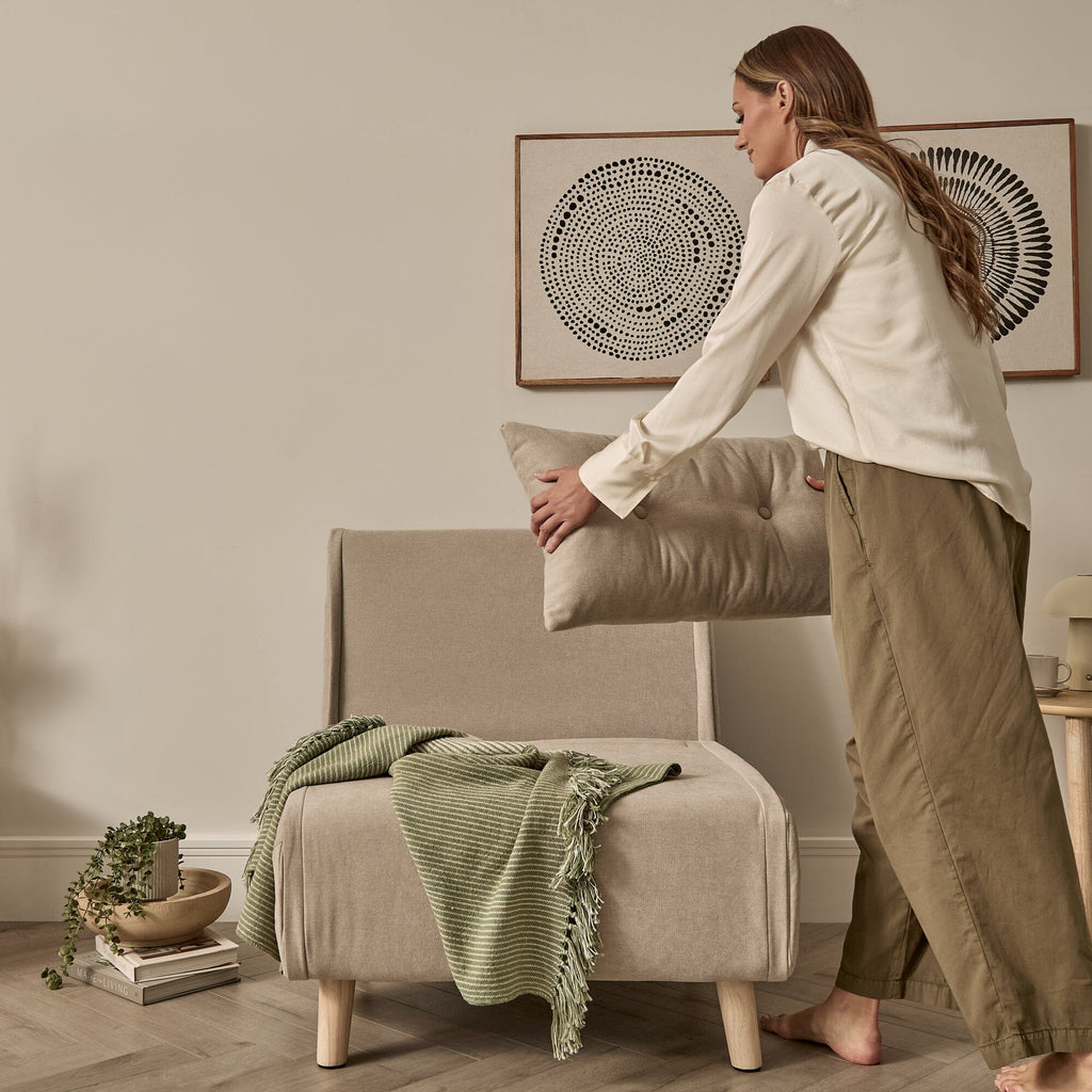 Outlet - Una Single Sofa Bed - Soft Beige