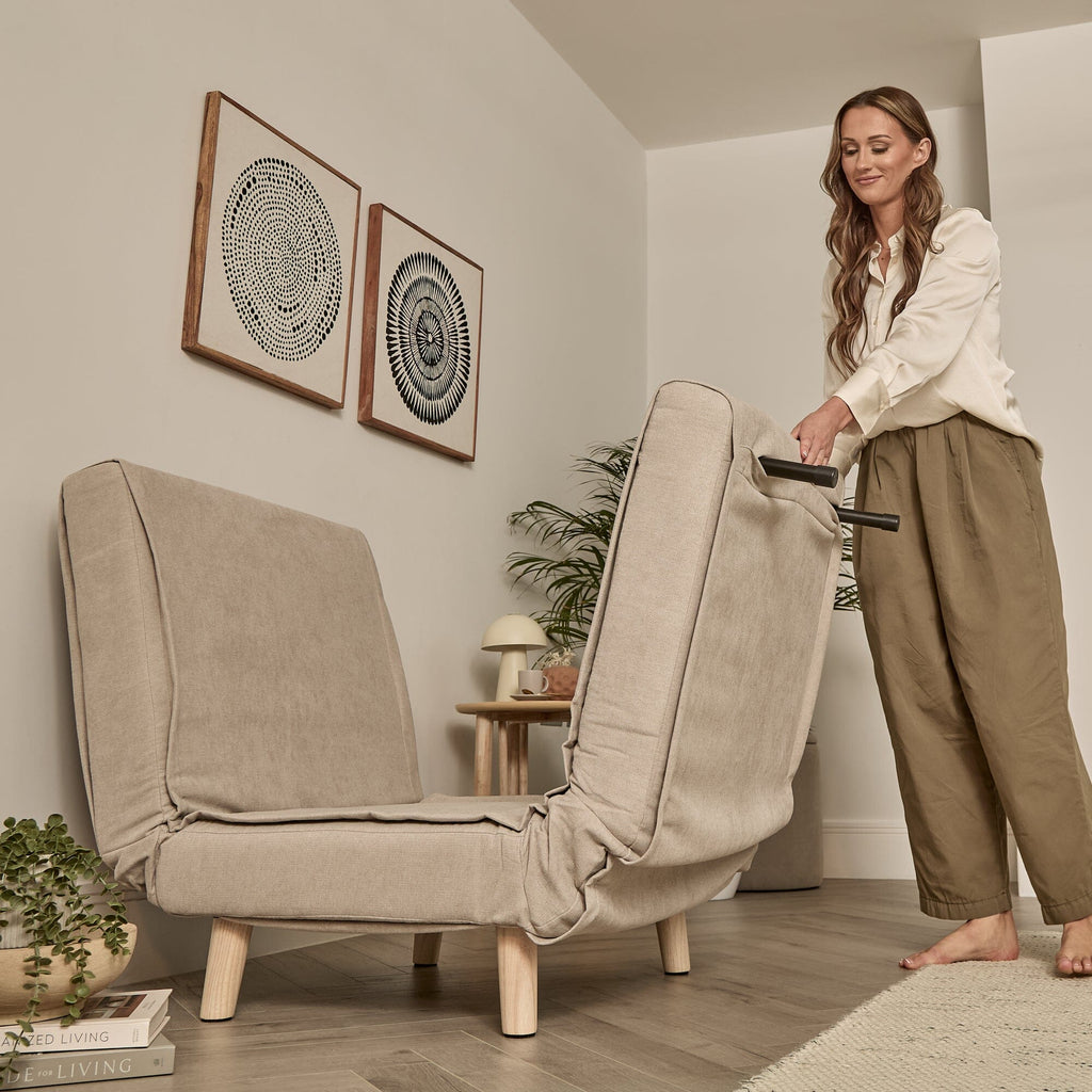 Una Single Sofa Bed - Soft Beige