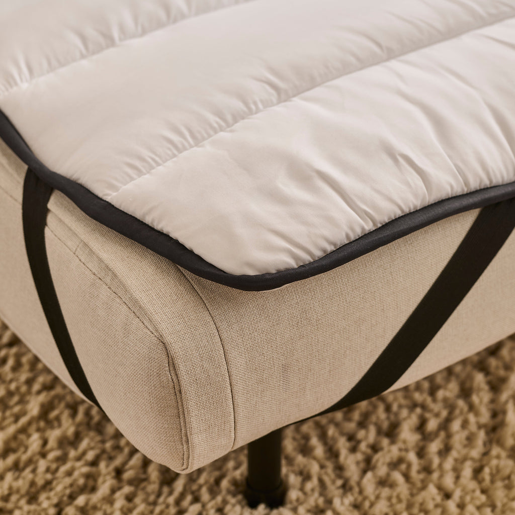Una Single Sofa Bed Topper - White