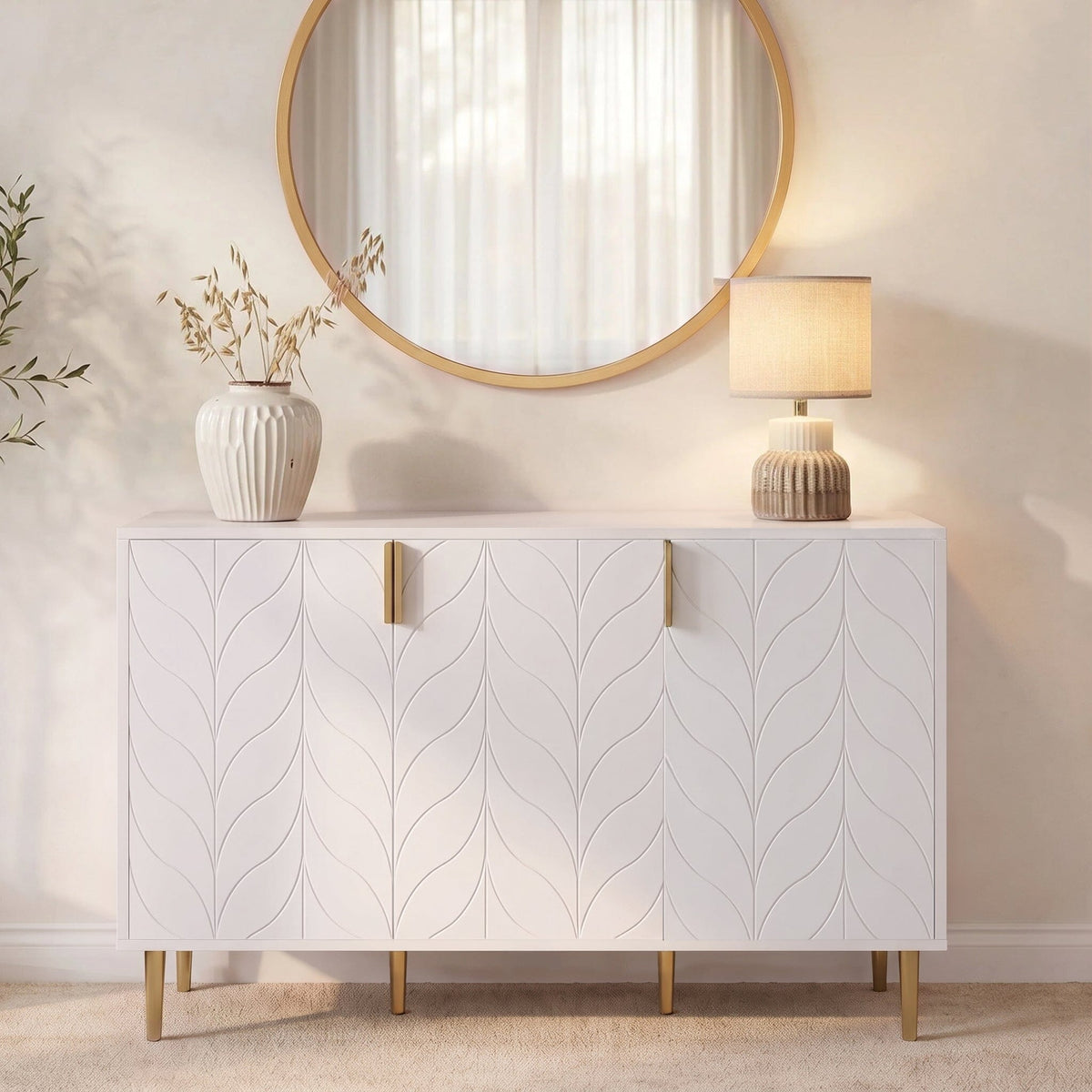 Gloria 3 Door Large Sideboard - White