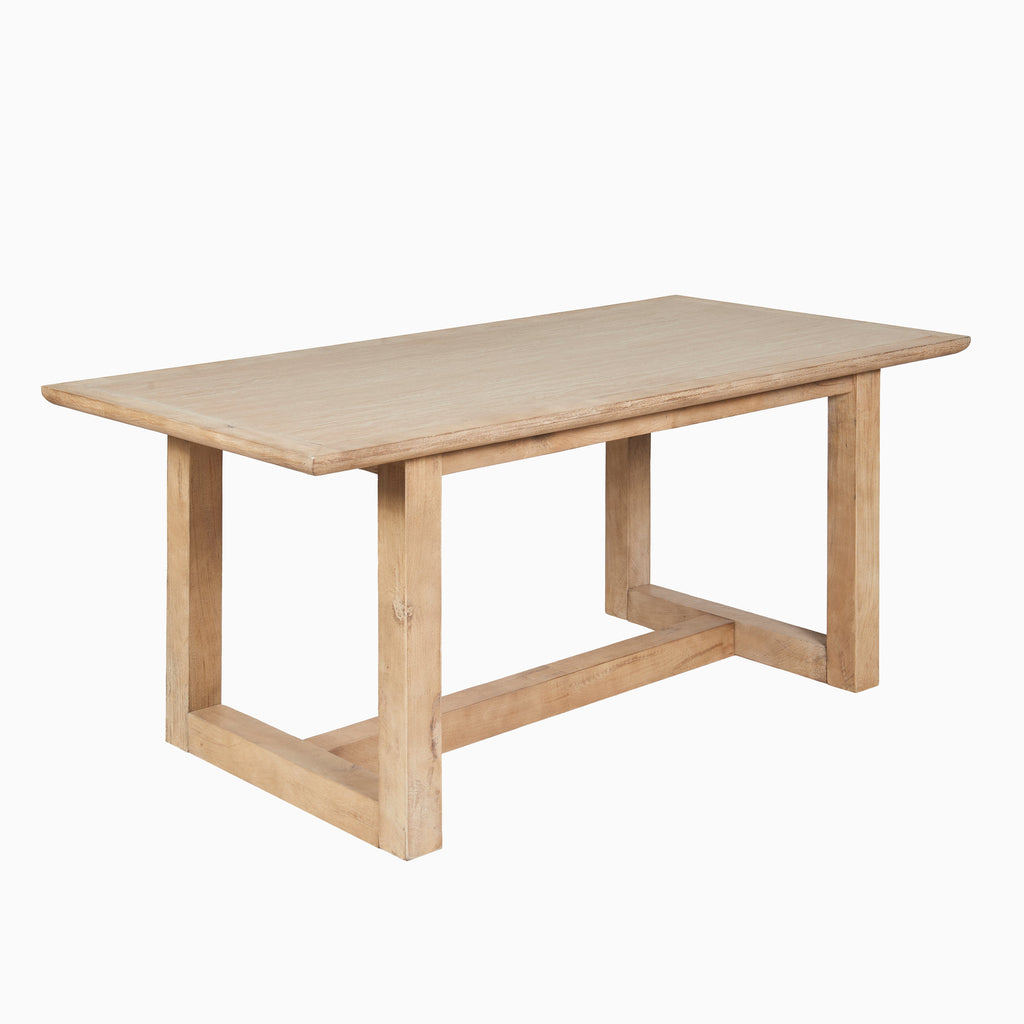 Valdis Mango Wood & Travertine Dining Table