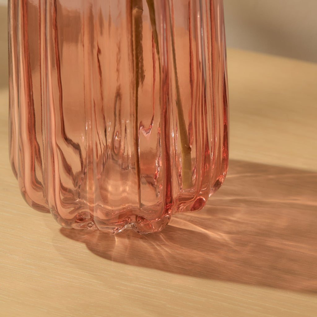 Veneto 29cm Glass Vase - Cerise