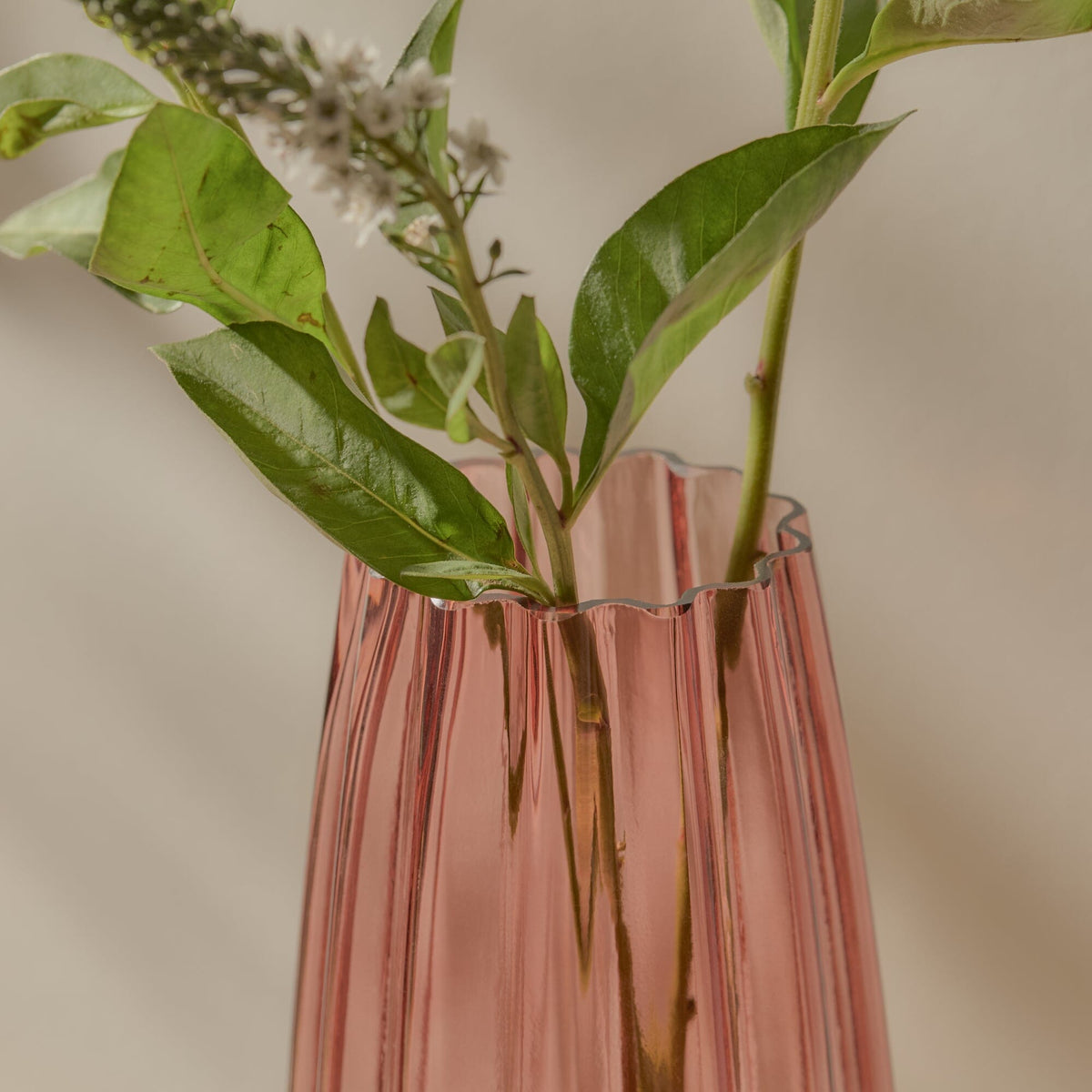 Veneto 29cm Glass Vase - Cerise