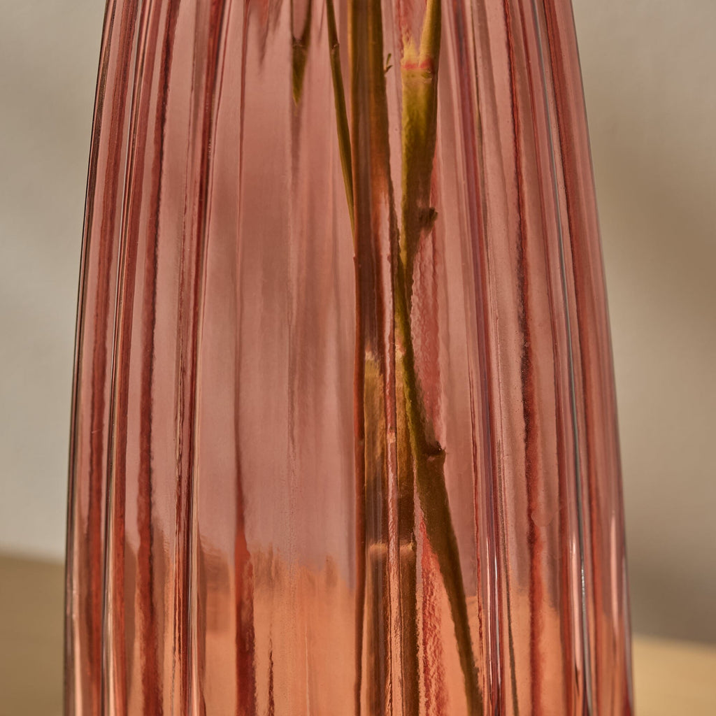 Veneto 29cm Glass Vase - Cerise
