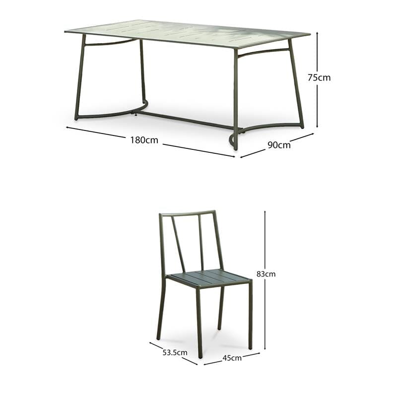 Wilder 6 Seater Metal Garden Dining Set