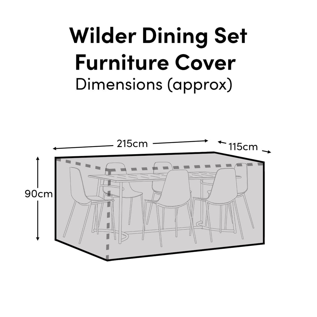 Rectangular Rain Cover 215x115x90cm - Wilder 6 Seater Set
