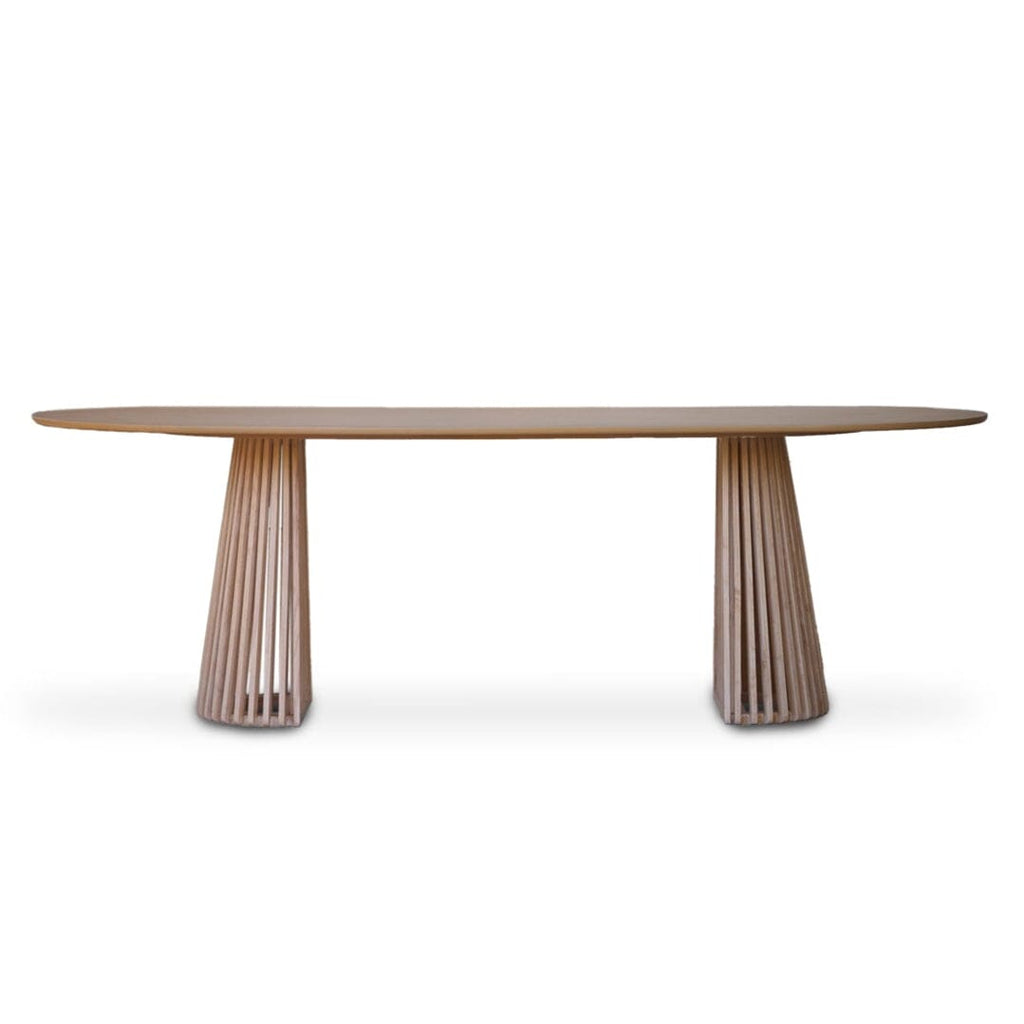 Willow Whitewash Oval Dining Table