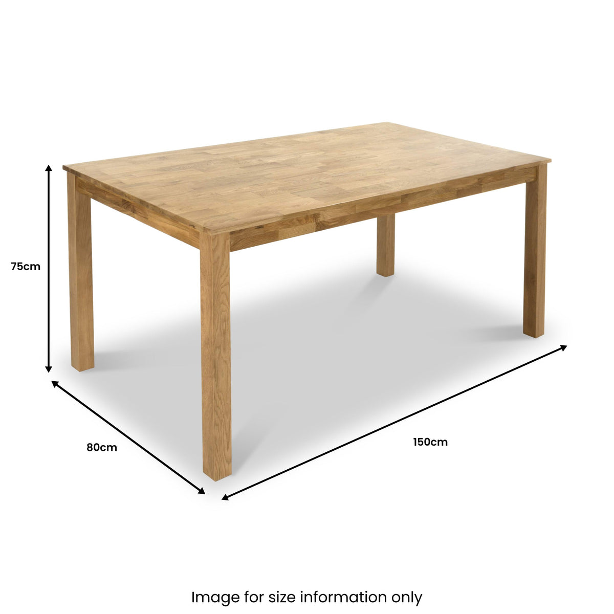 Wadebridge Oak 150cm Dining Table