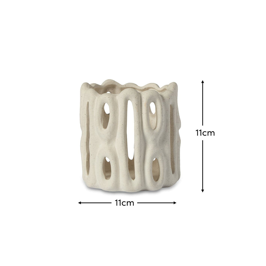 Whitton Large Candle Holder - White
