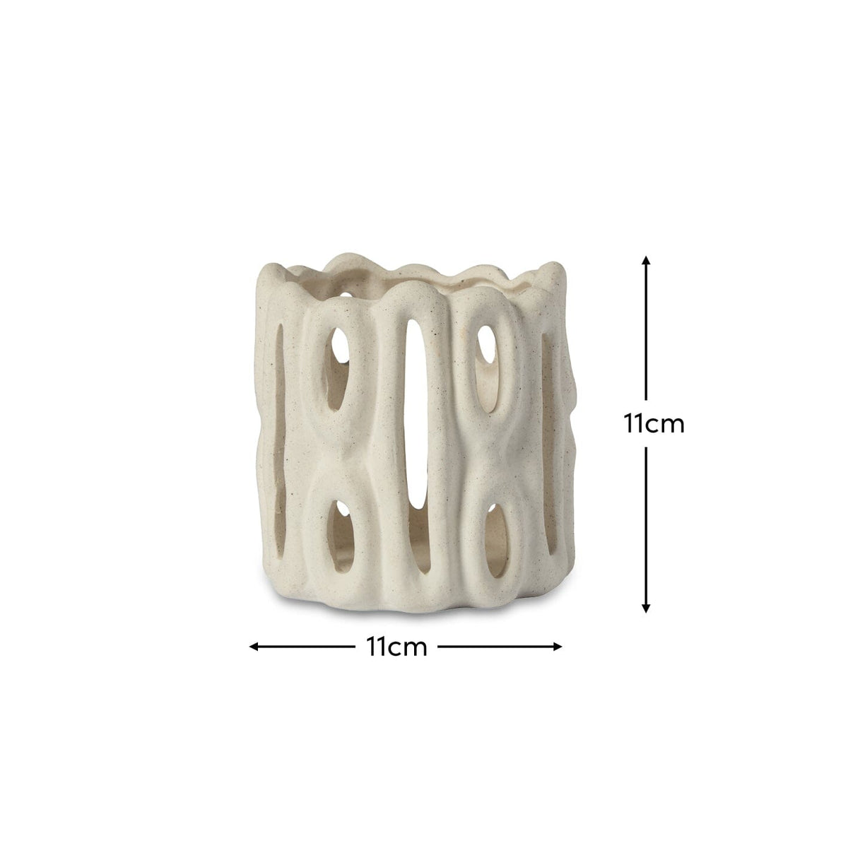 Whitton Large Candle Holder - White