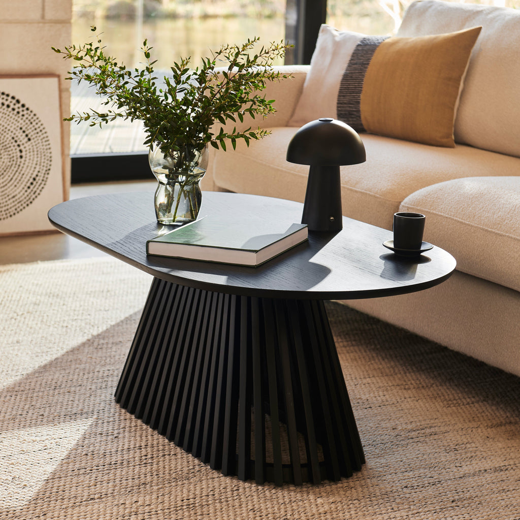 Outlet - Willow Black Oval Coffee Table
