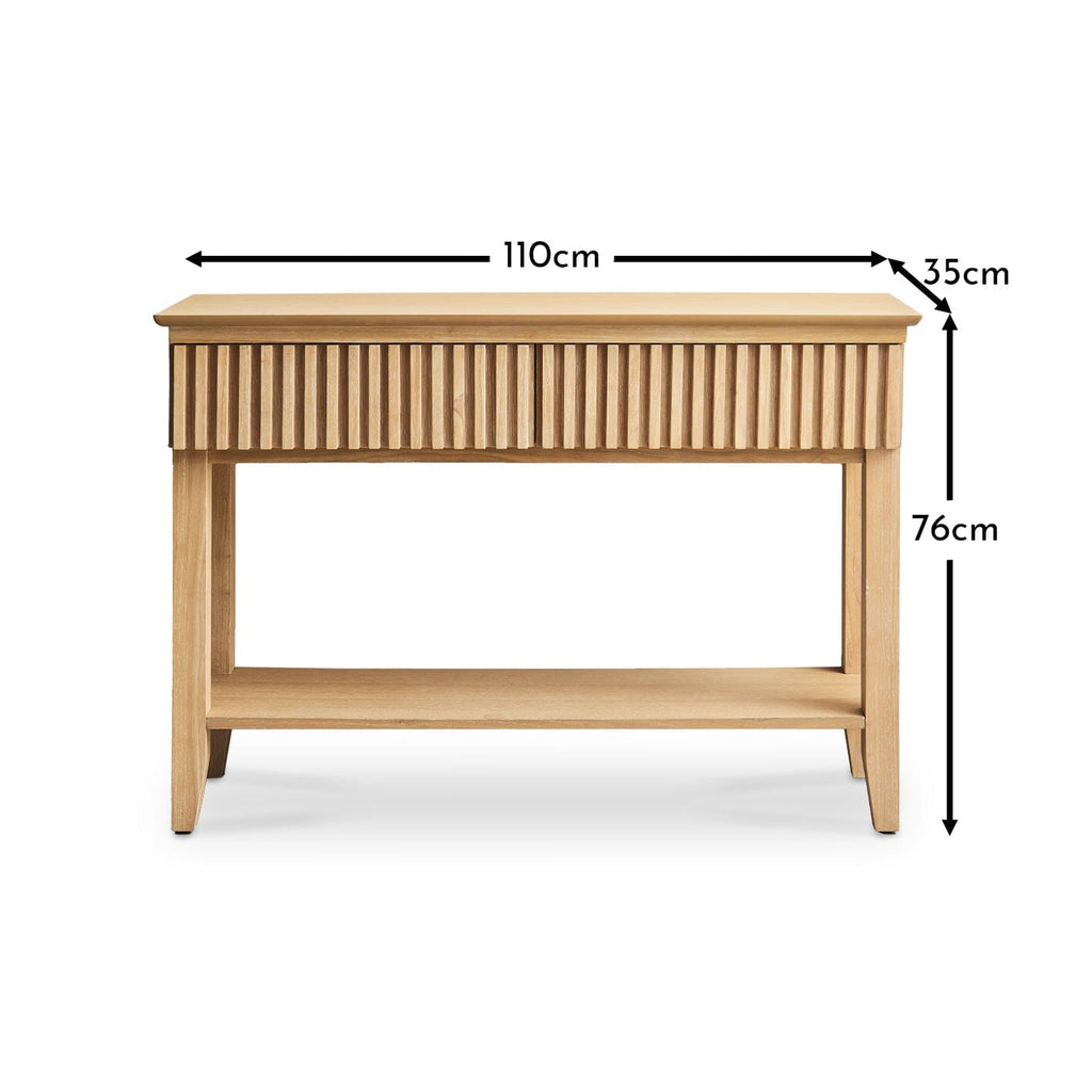 Willow Whitewash Oak Console Table