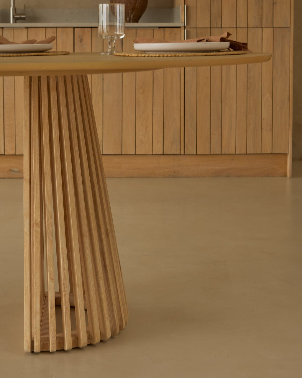 Willow Whitewash Oval Dining Table
