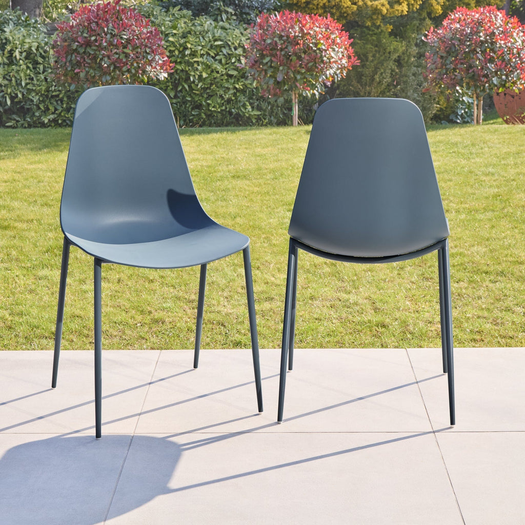Wren Denim Blue Garden Chairs - Set of 2
