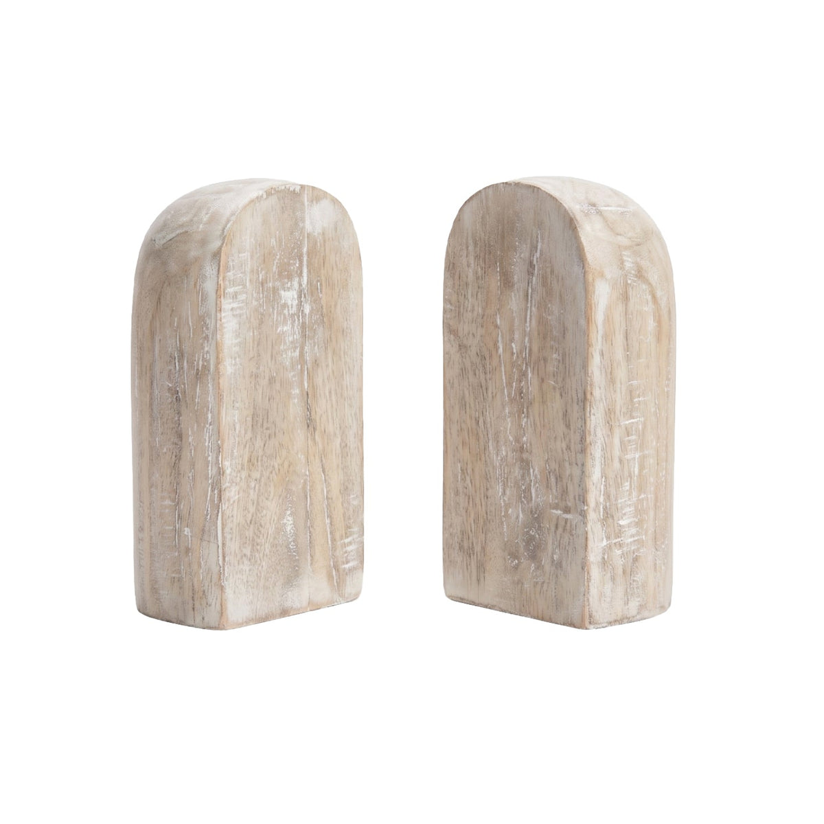 Yattendon 17cm Bookend Set of 2 - Chalked Mango Wood