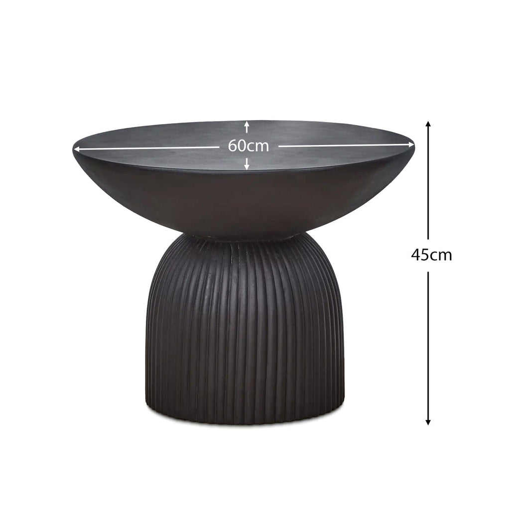 Zaliki Black Concrete Coffee Table