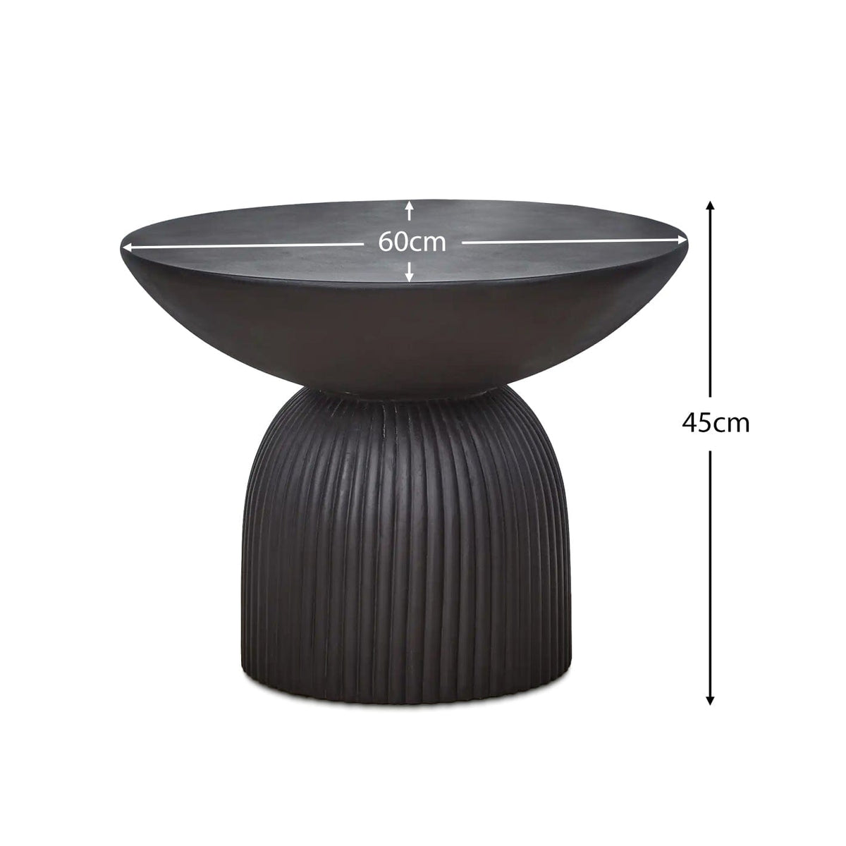 Zaliki Black Concrete Coffee Table