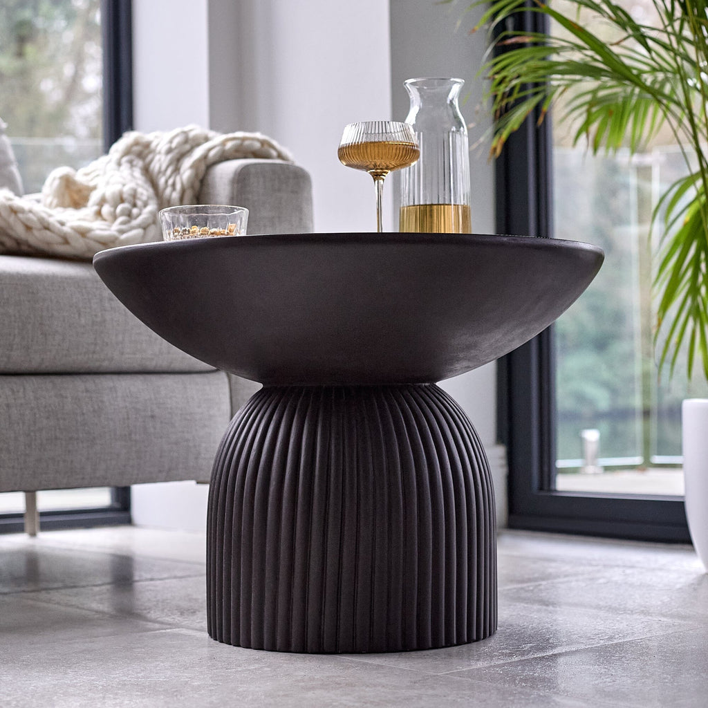 Zaliki Black Concrete Coffee Table