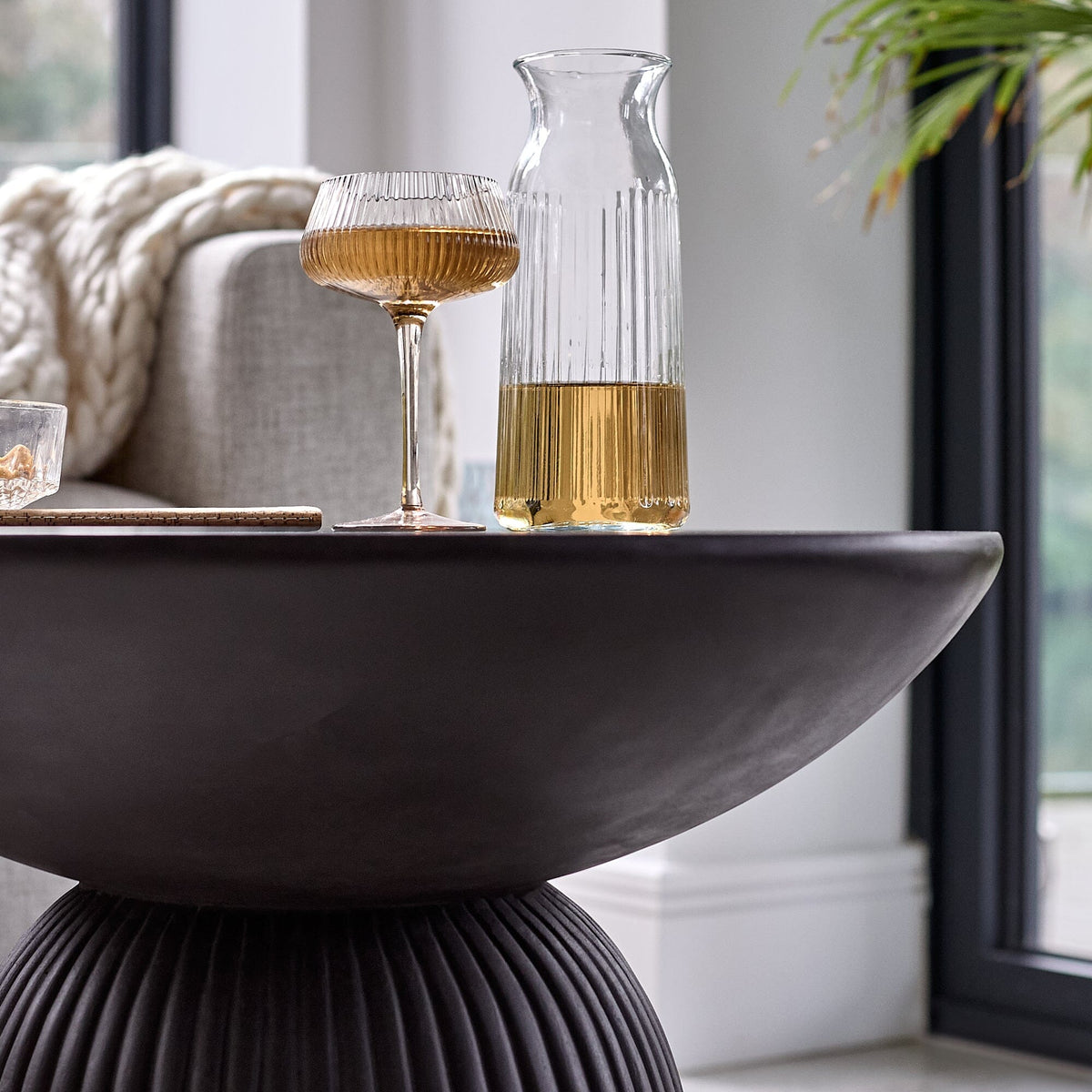 Zaliki Black Concrete Coffee Table