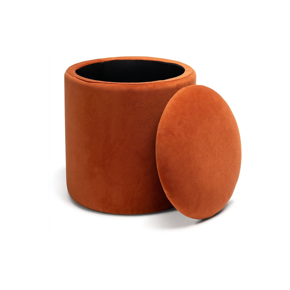 Abigail Storage Pouffe/Footstool - Burnt Orange