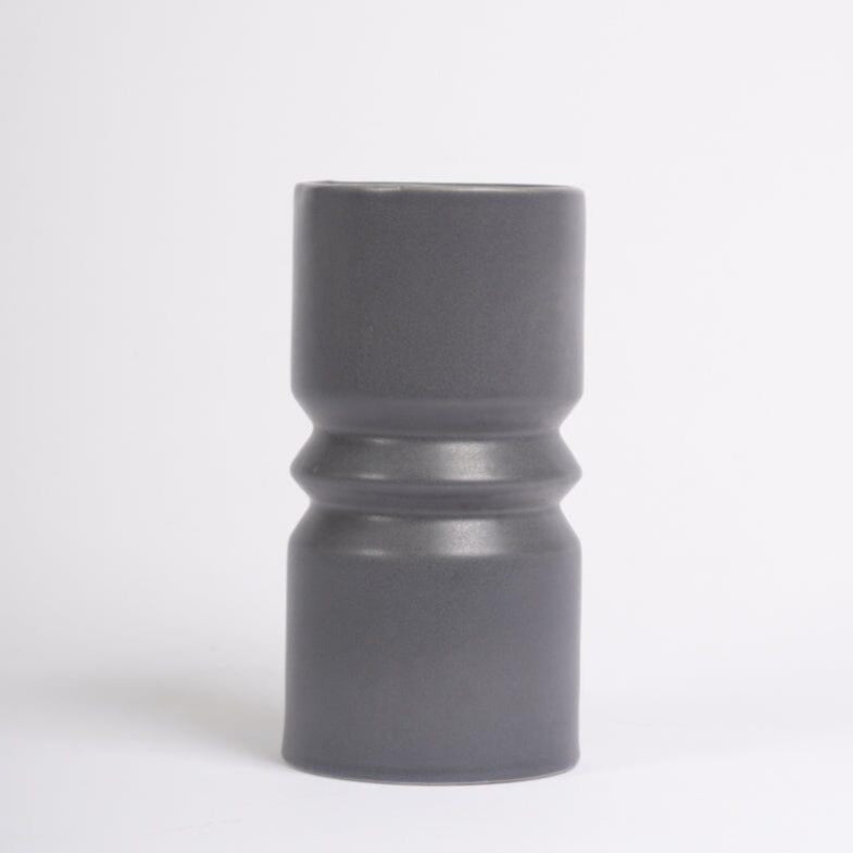 Ackton 25cm Ceramic Vase - Grey