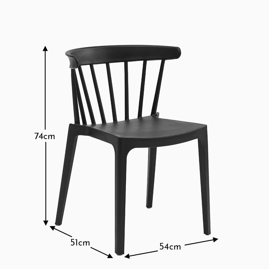Agatha Black Dining Chairs - Set of 4