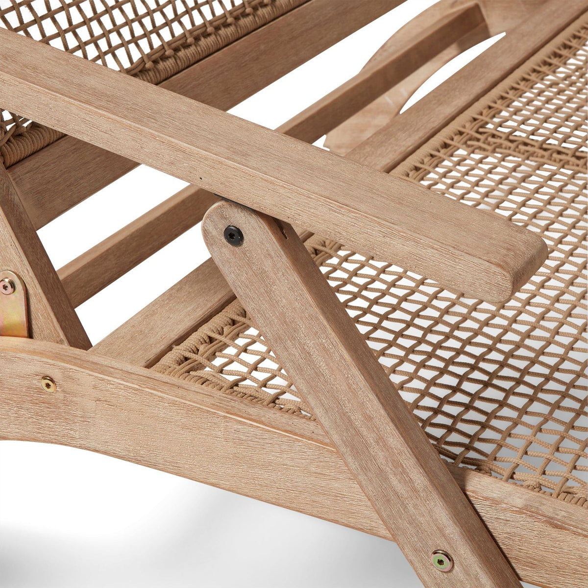 Akira Wooden Garden Rope Folding Bench