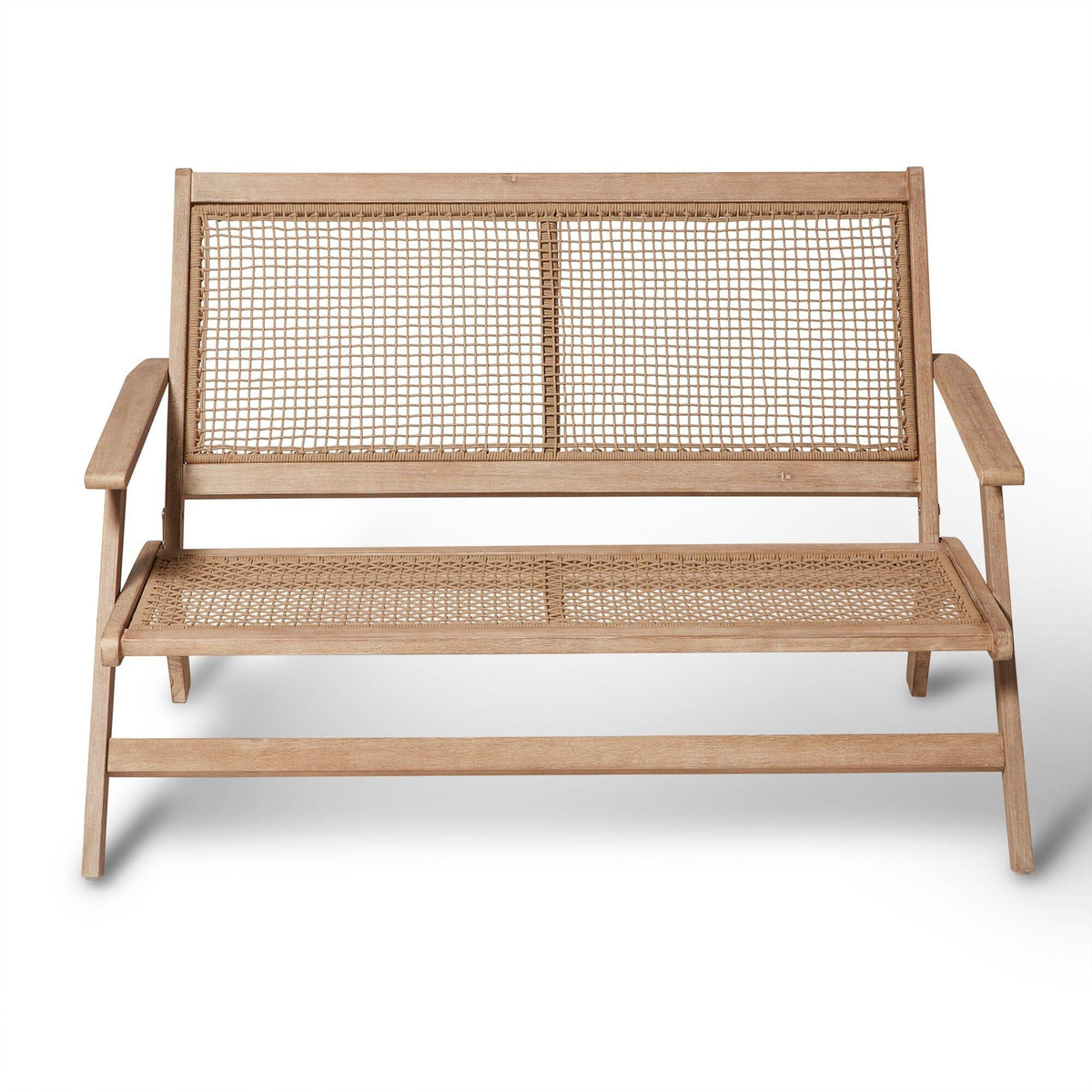 Akira Wooden Garden Rope Folding Bench