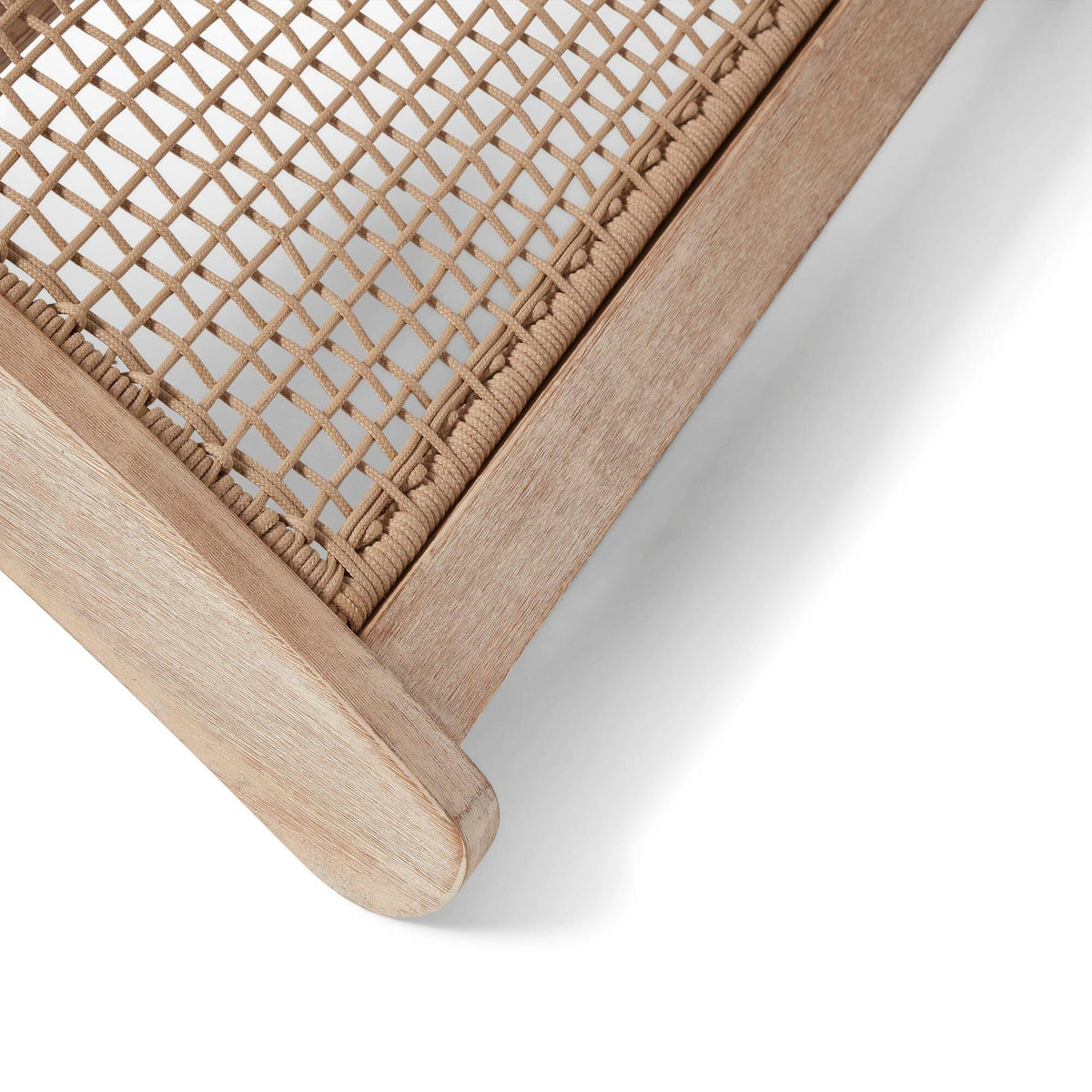 Akira Wooden Garden Rope Folding Sun Lounger