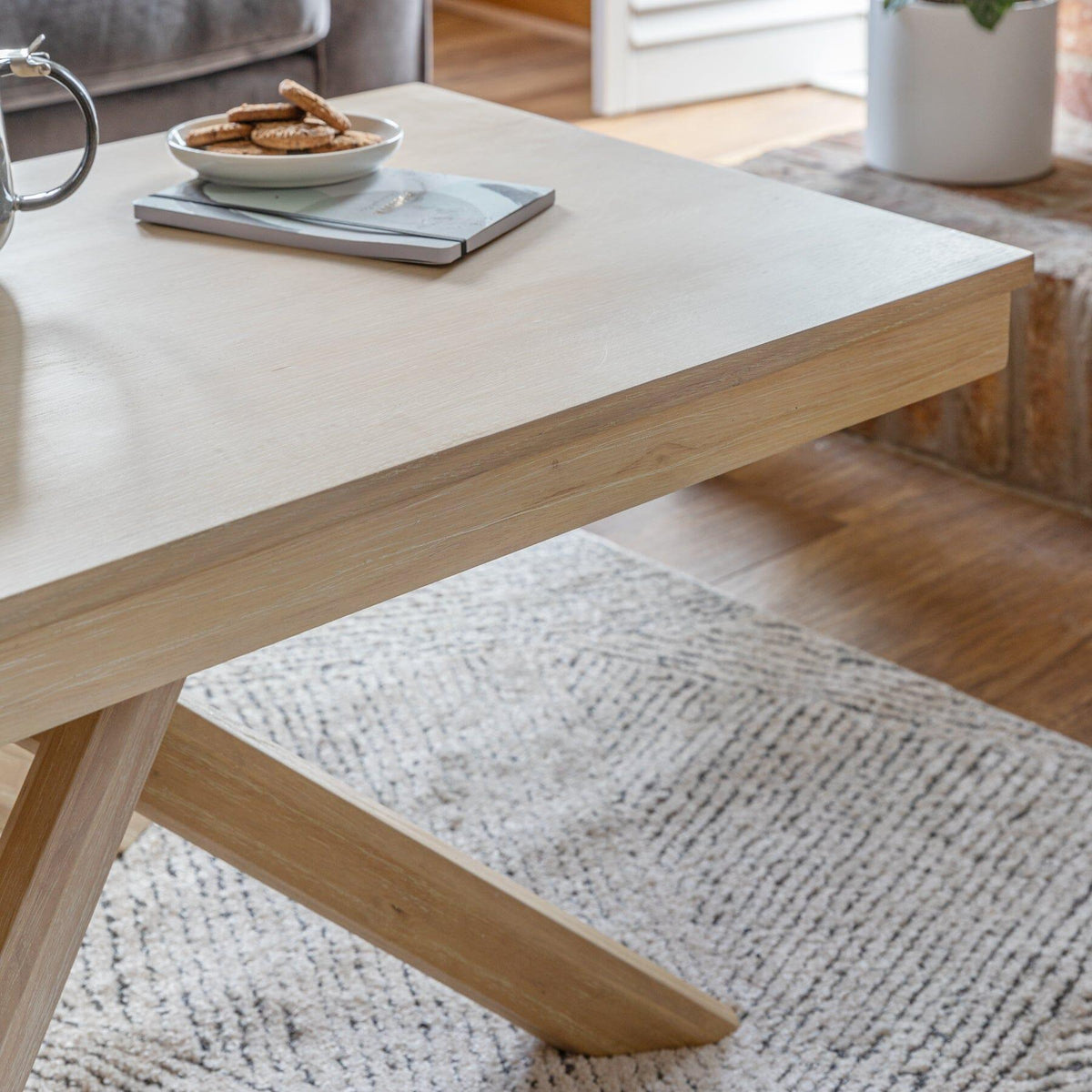 Amelia Whitewash Oak Coffee Table