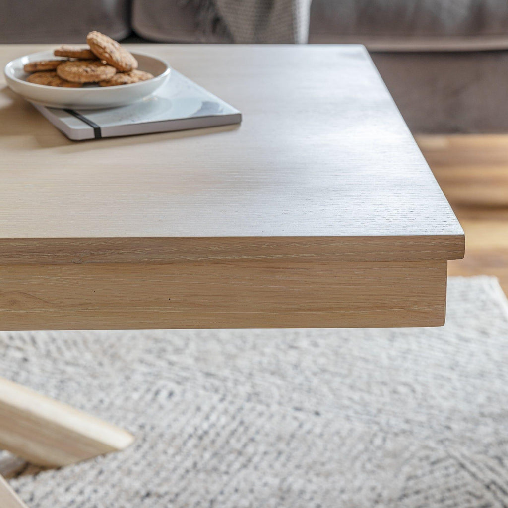 Amelia Whitewash Oak Coffee Table