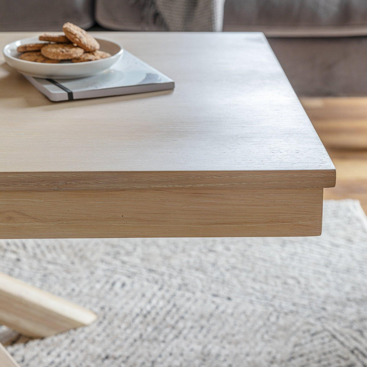 Amelia Whitewash Oak Coffee Table