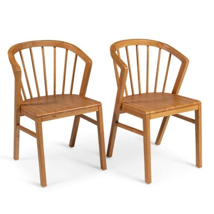 Amelia Oak Dining Table Set - 6 Seater - Mabel Oak Spindle Back Chairs
