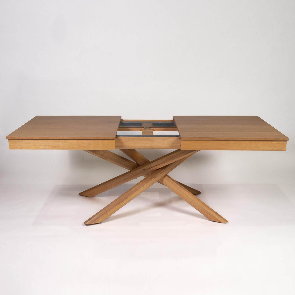 Amelia Oak Extendable Dining Table Set - 6 Seater - Mabel Oak Spindle Back Chairs