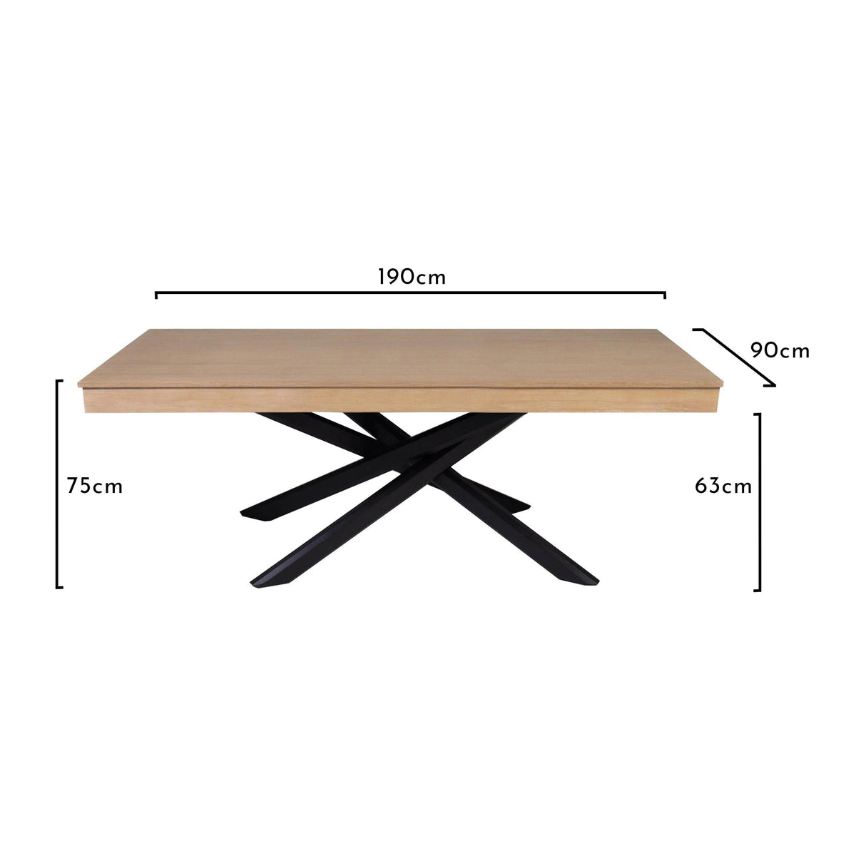 Amelia Whitewash Dining Table Set - 6 Seater - Freya Sand Dining Chairs - Black Legs