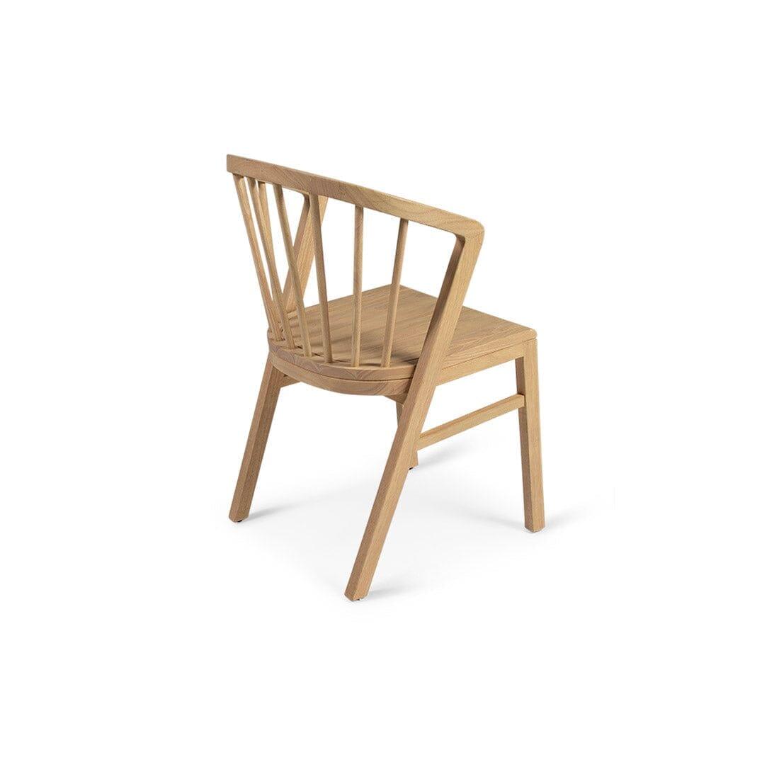 Amelia Pale Oak Dining Table Set - 6 Seater - Mabel Pale Oak Spindle Back Chairs