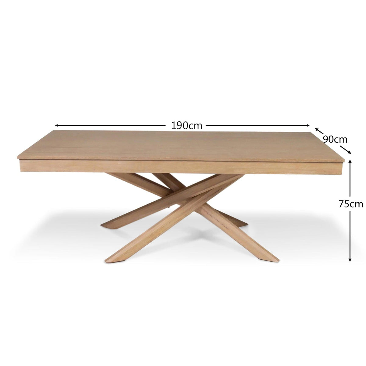 Amelia Whitewash Dining Table Set - 6 Seater - Marilyn Soft Beige Dining Chairs - Whitewash Legs