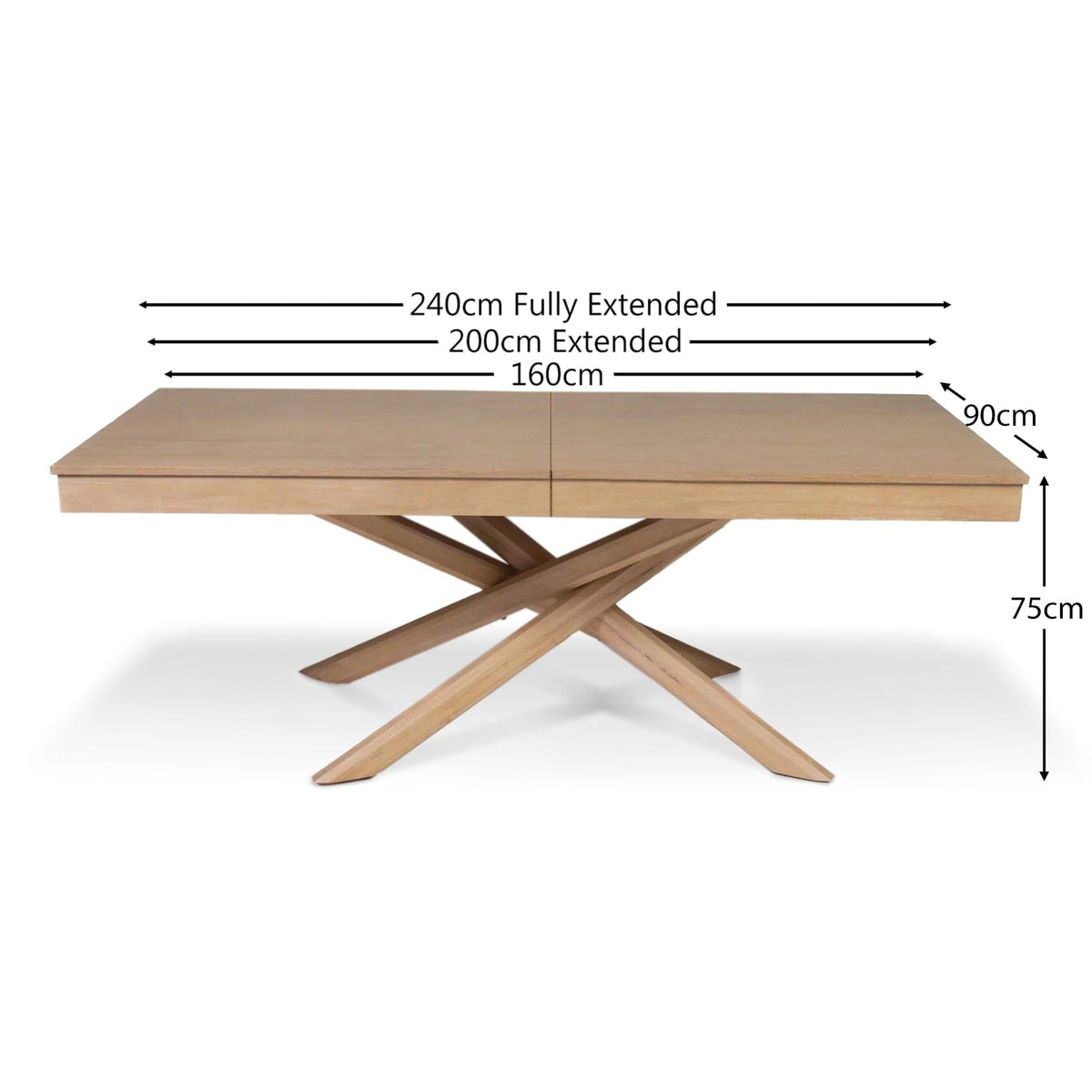 Amelia Whitewash Extendable Dining Table Set - 6 Seater - Freya Boucle Carver Chairs - Whitewash Legs