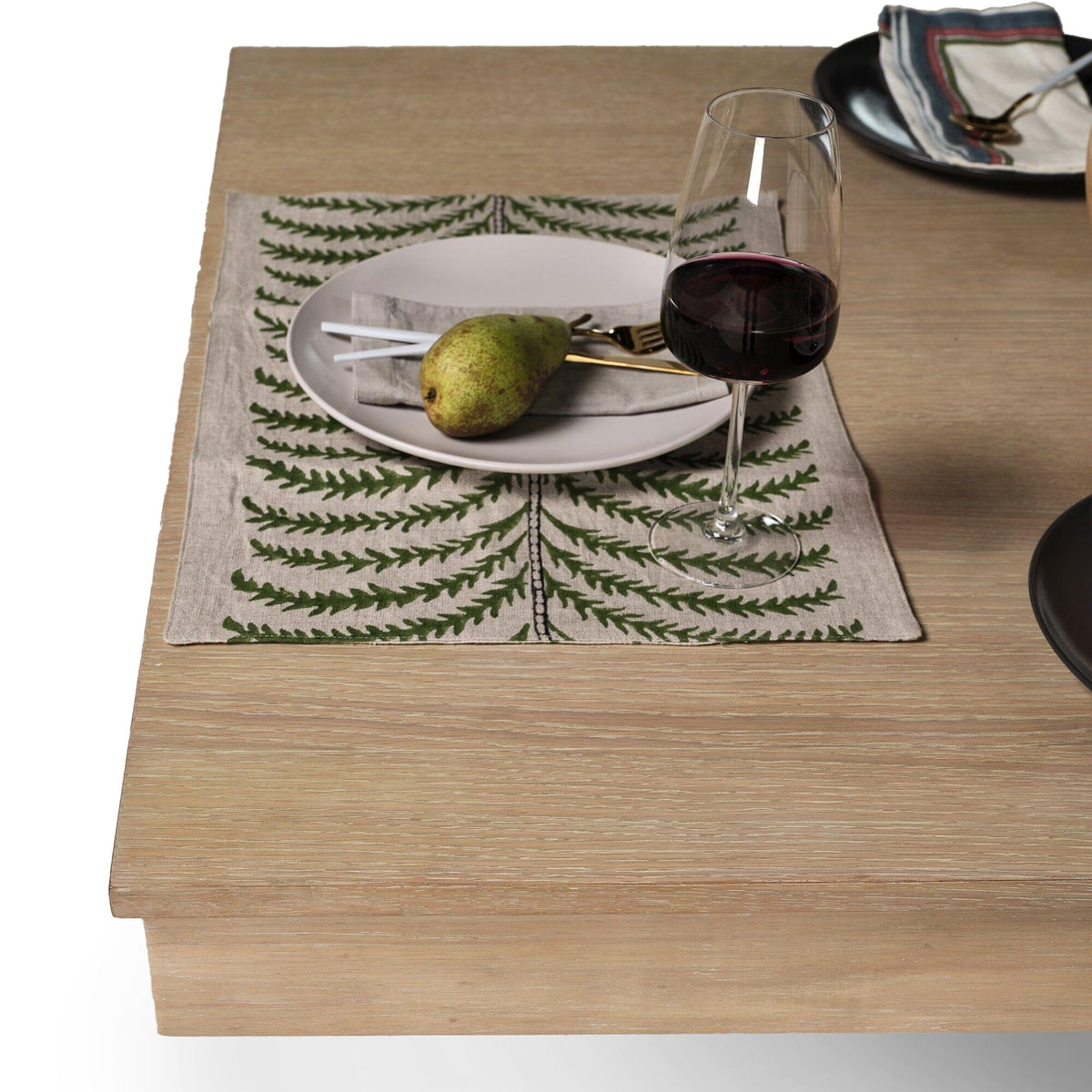 Amelia Whitewash Wood Dining Table - Non Extendable - Black Legs