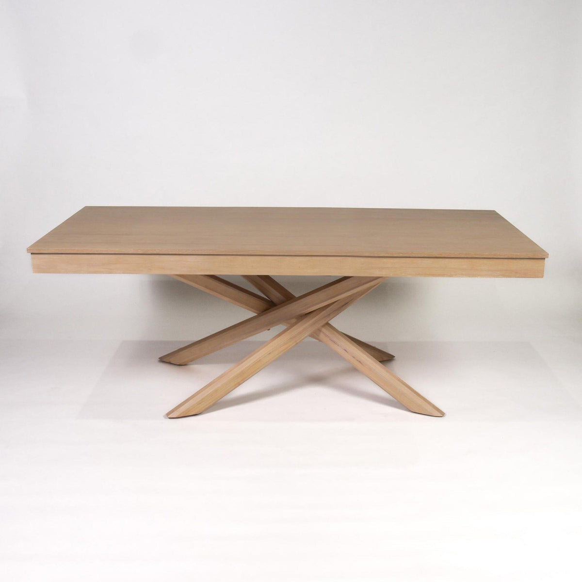 Amelia Whitewash Dining Table Set - 6 Seater - Freya Fern Green Dining Chairs - Whitewash Legs