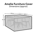 Rectangular Rain Cover 210x195x90cm - Amelia 4 Seater with Hali Chairs