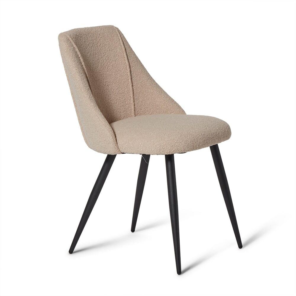 OUTLET - Amy dining chair - Boucle with black legs
