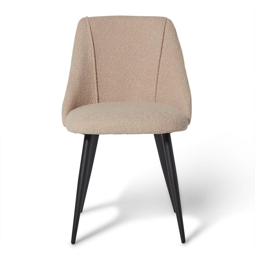 OUTLET - Amy dining chair - Boucle with black legs