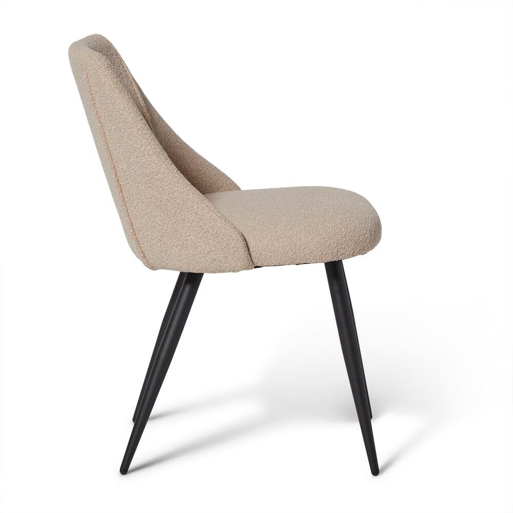 OUTLET - Amy dining chair - Boucle with black legs