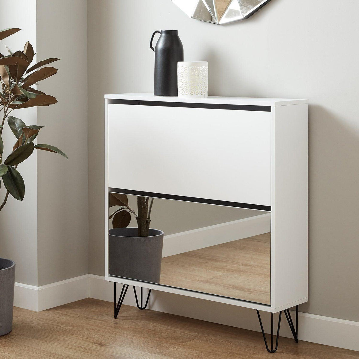 Anderson Shoe Cabinet - 2 Door - White