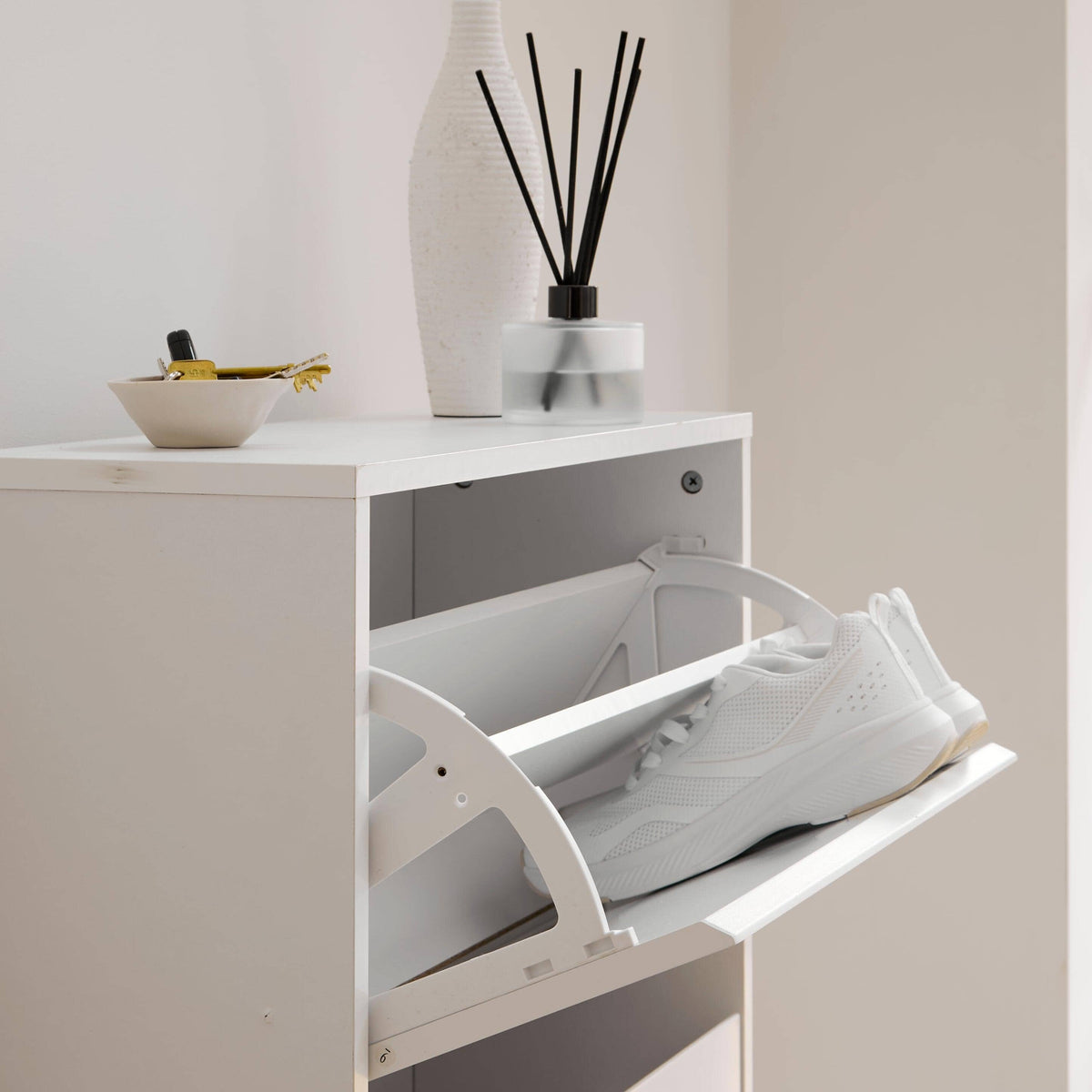 Anderson Shoe Cabinet - 3 Door - White