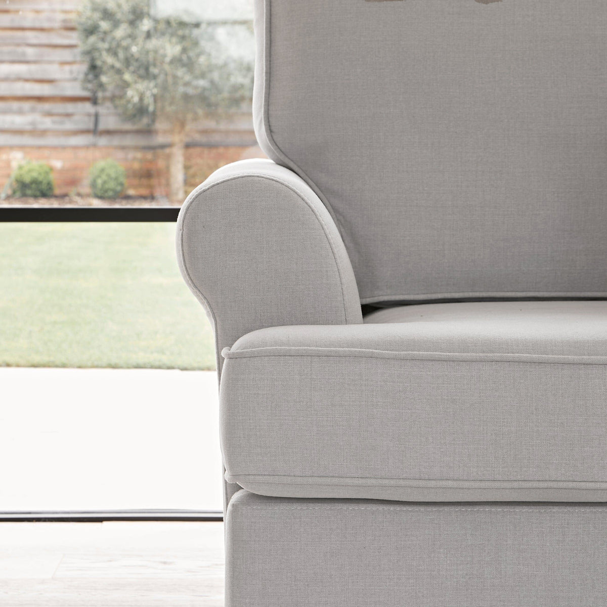Annabelle 3 Seater Sofa - Cloud Grey with Pale Oak Legs