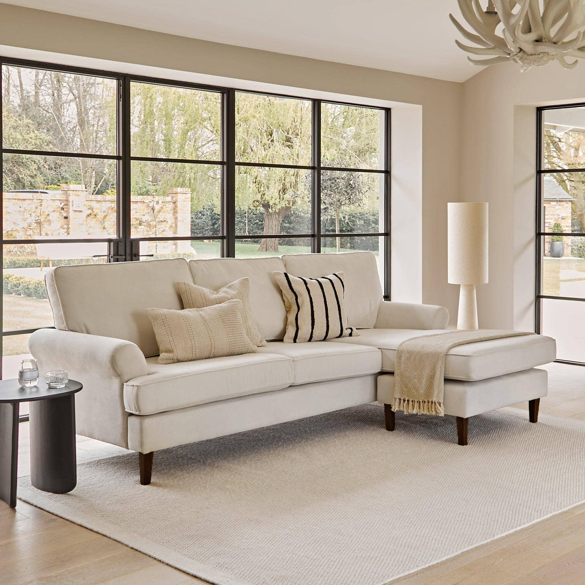 OUTLET - Annabelle Chaise Corner Sofa - Natural Ivory