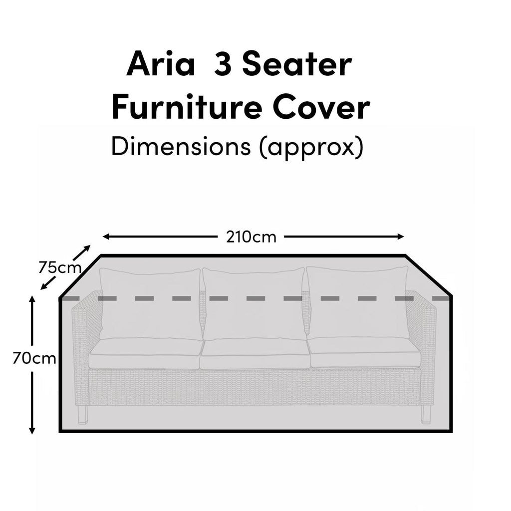 Outlet - Rectangular Rain Cover 210x75x70cm - Rowan 3 Seater Sofa - Aria 3 Seater Sofa